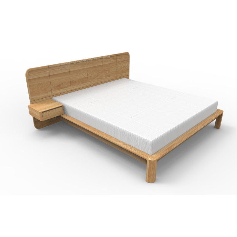 Cama de madera de roble