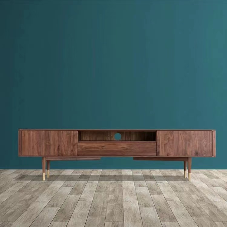 Mueble de televisión de diseño de nogal