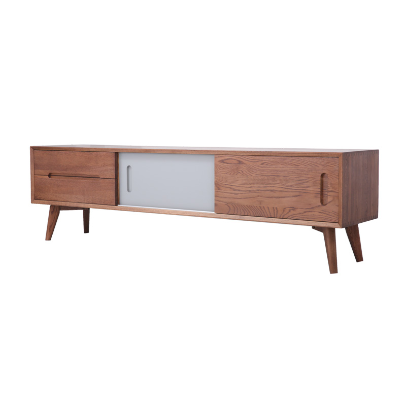 Mueble de TV de madera de nogal